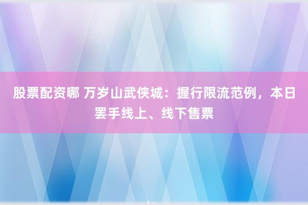 股票配资哪 万岁山武侠城：握行限流范例，本日罢手线上、线下售票