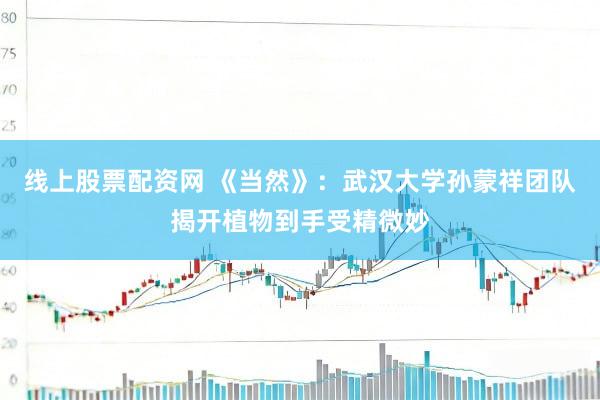 线上股票配资网 《当然》：武汉大学孙蒙祥团队揭开植物到手受精微妙